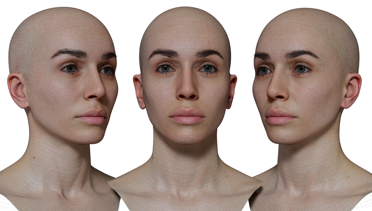 Download 3d head model with realistic skin